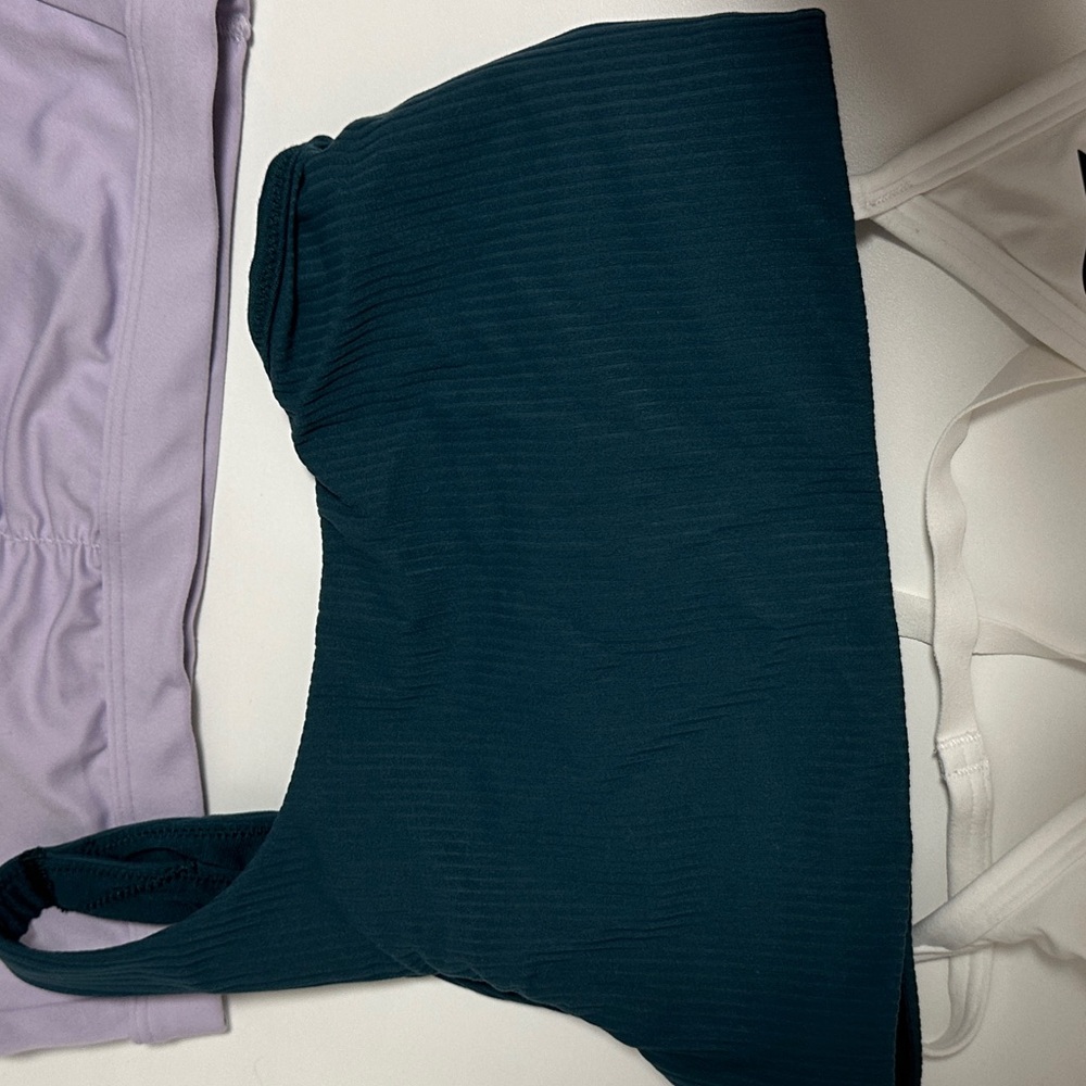 Lulu Ribbed Sports Bra single strap